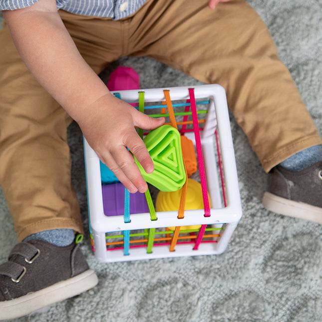 Shape Sorting Cube with Stretchy Bands for Toddlers – view 4