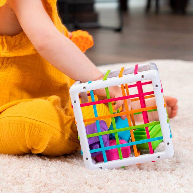 Shape Sorting Cube with Stretchy Bands for Toddlers – view 6