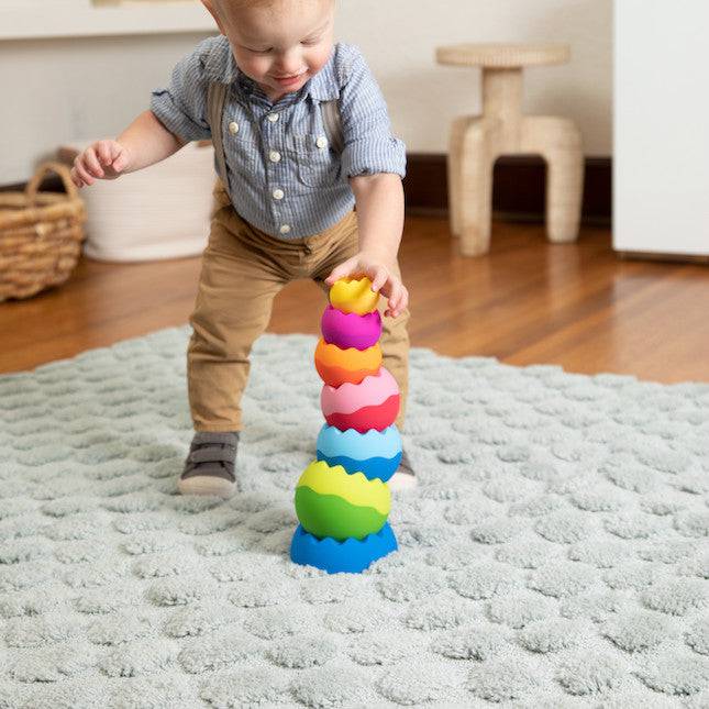 Wobbly Stacking Spheres Toy for Toddlers, 6 Pieces – view 3