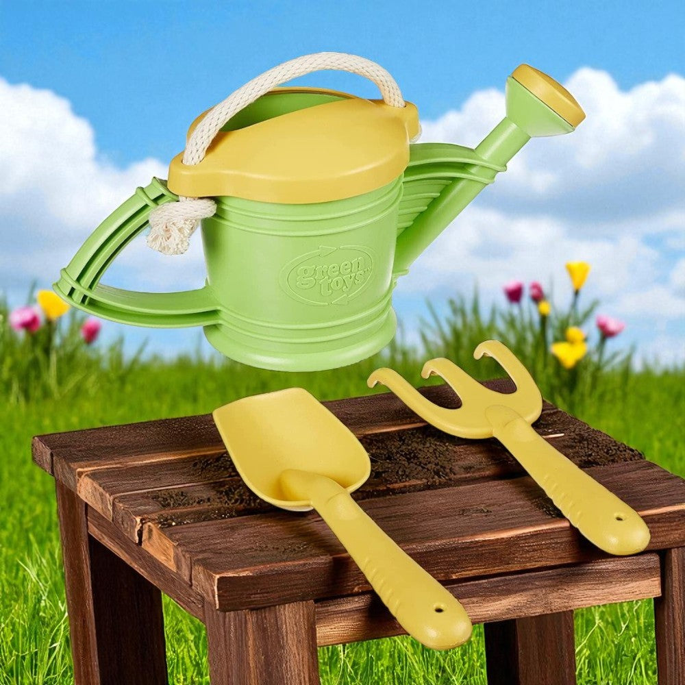 Kids Garden Tool Set, Watering Can, Shovel & Rake