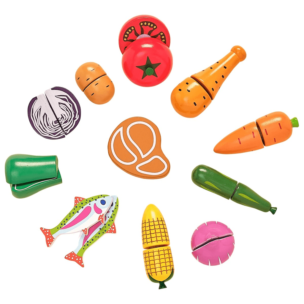 Wooden Play Food Cutting Set, 52 Pieces – view 7