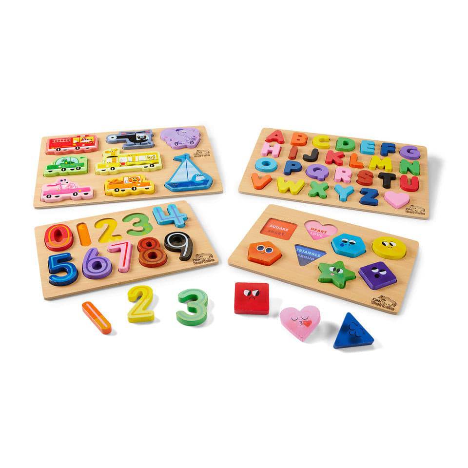 Kids Wooden Jigsaw Puzzles Set, Ages 3+ – view 2