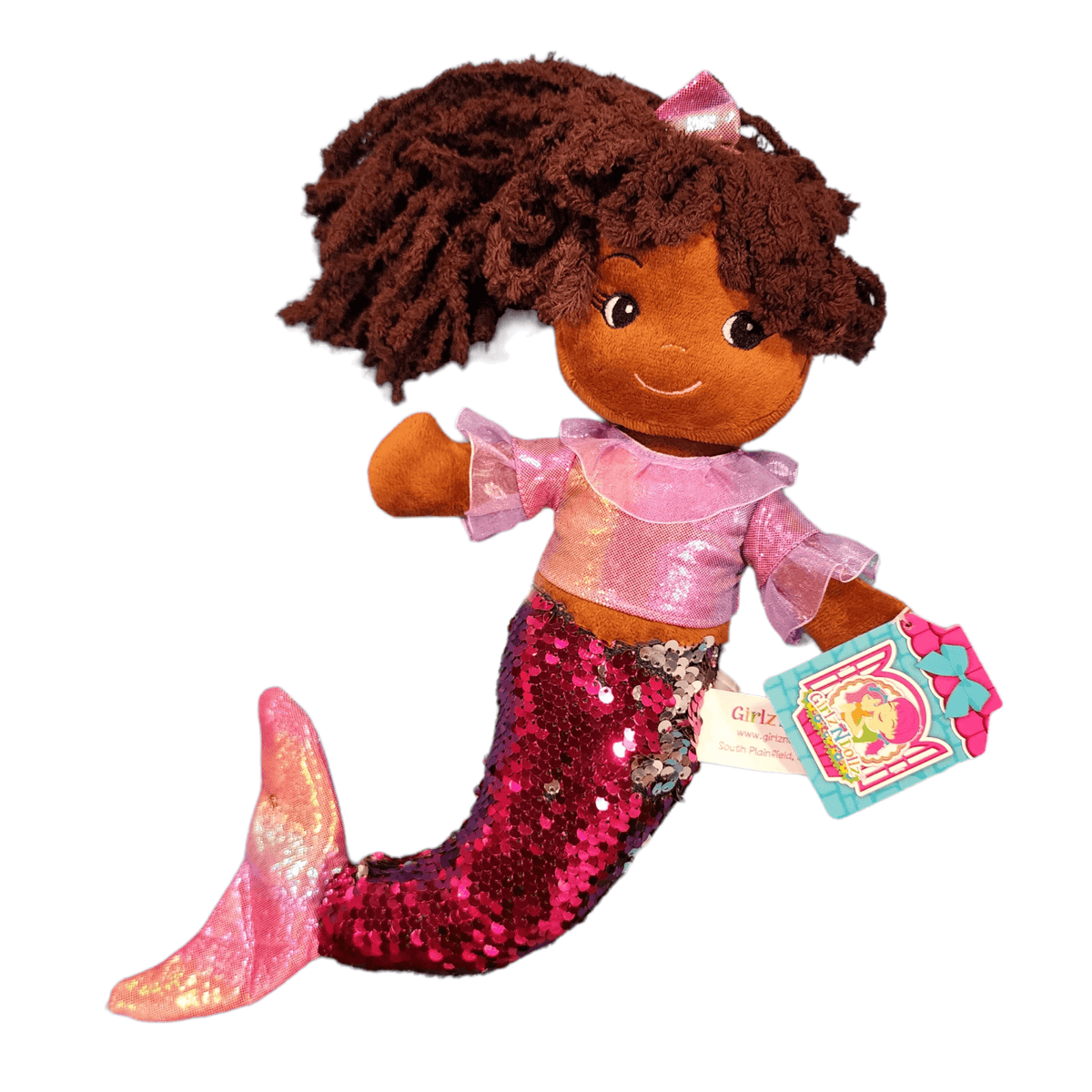 Mermaid Plush Doll with Sequin Tail, 14 Inch – view 3