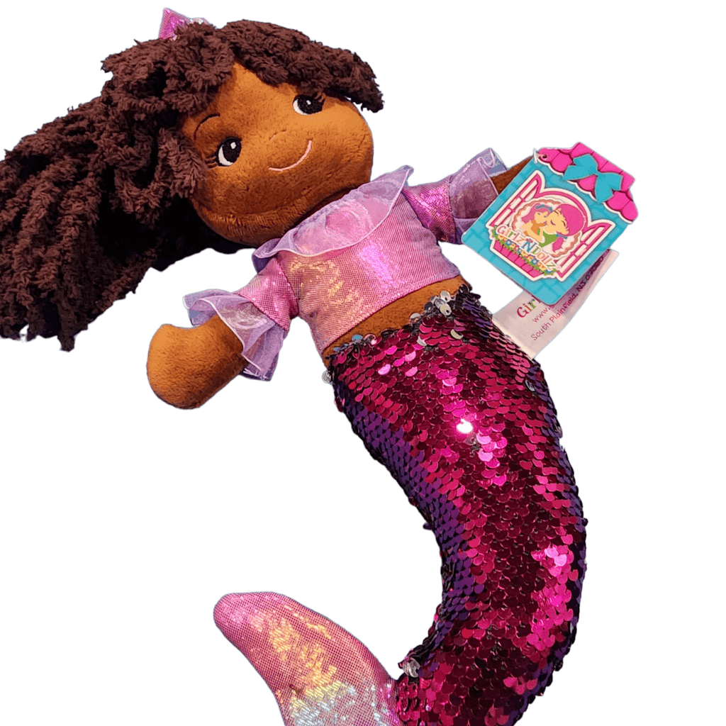 Mermaid Plush Doll with Sequin Tail, 14 Inch – view 4