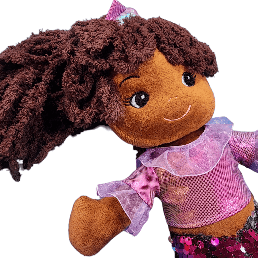 Mermaid Plush Doll with Sequin Tail, 14 Inch – view 5