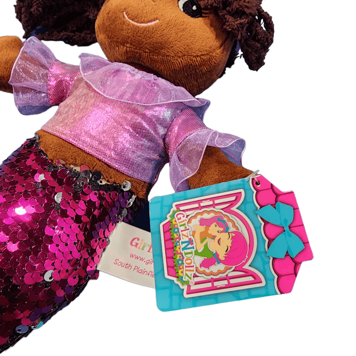 Mermaid Plush Doll with Sequin Tail, 14 Inch – view 6
