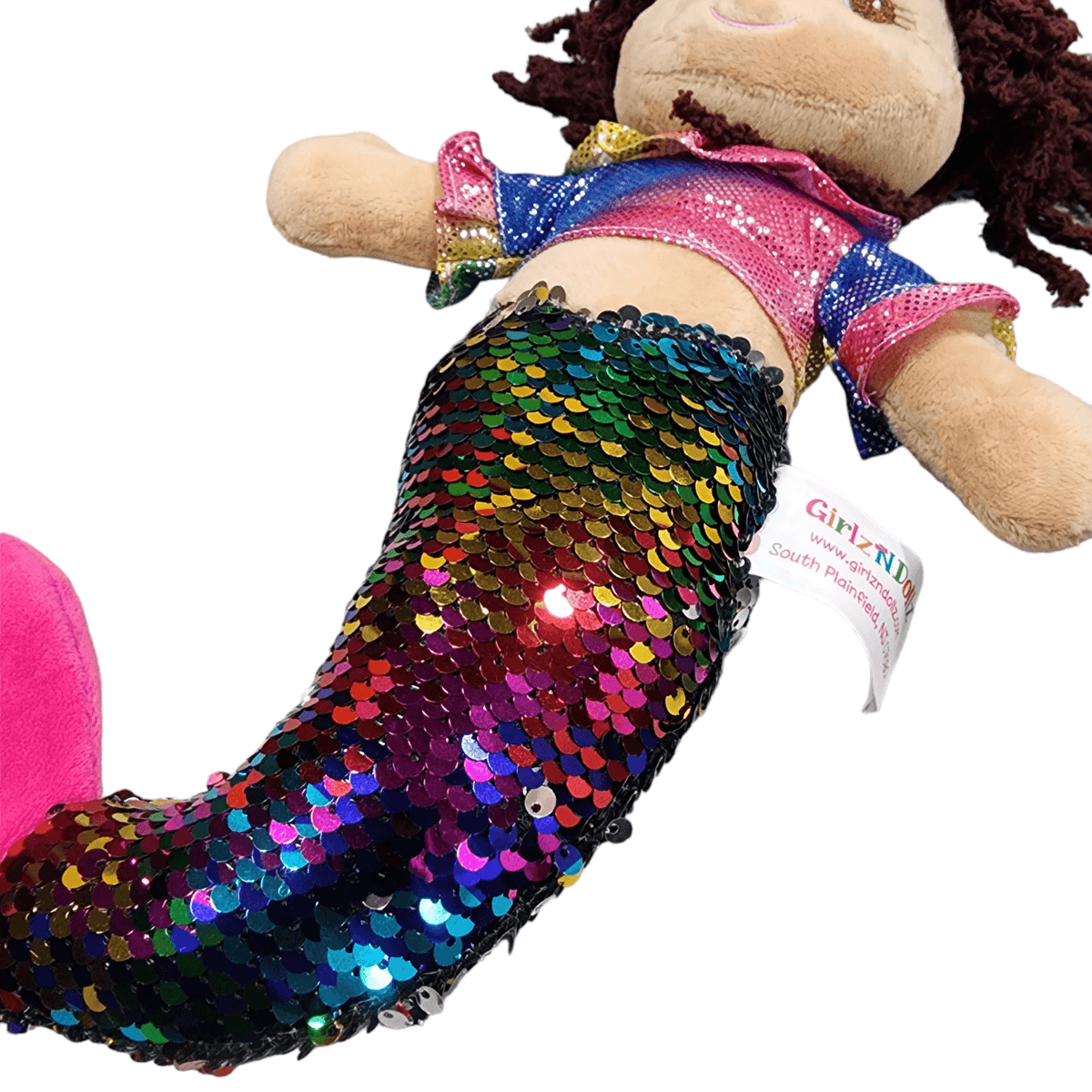 Mermaid Plush Doll with Sequin Tail, 14 Inch – view 12