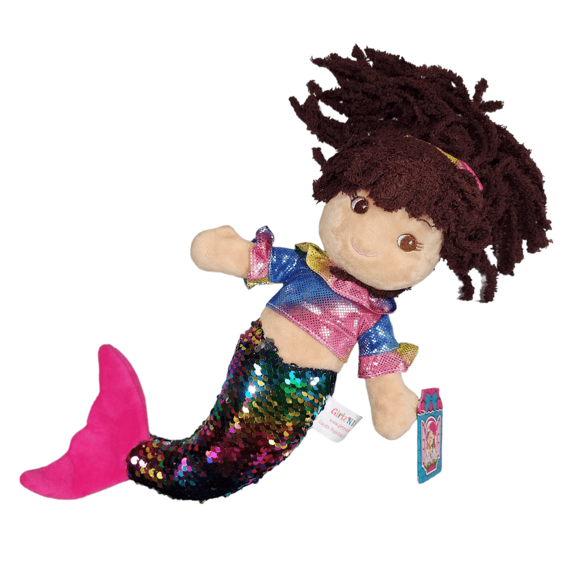 Mermaid Plush Doll with Sequin Tail, 14 Inch – view 9