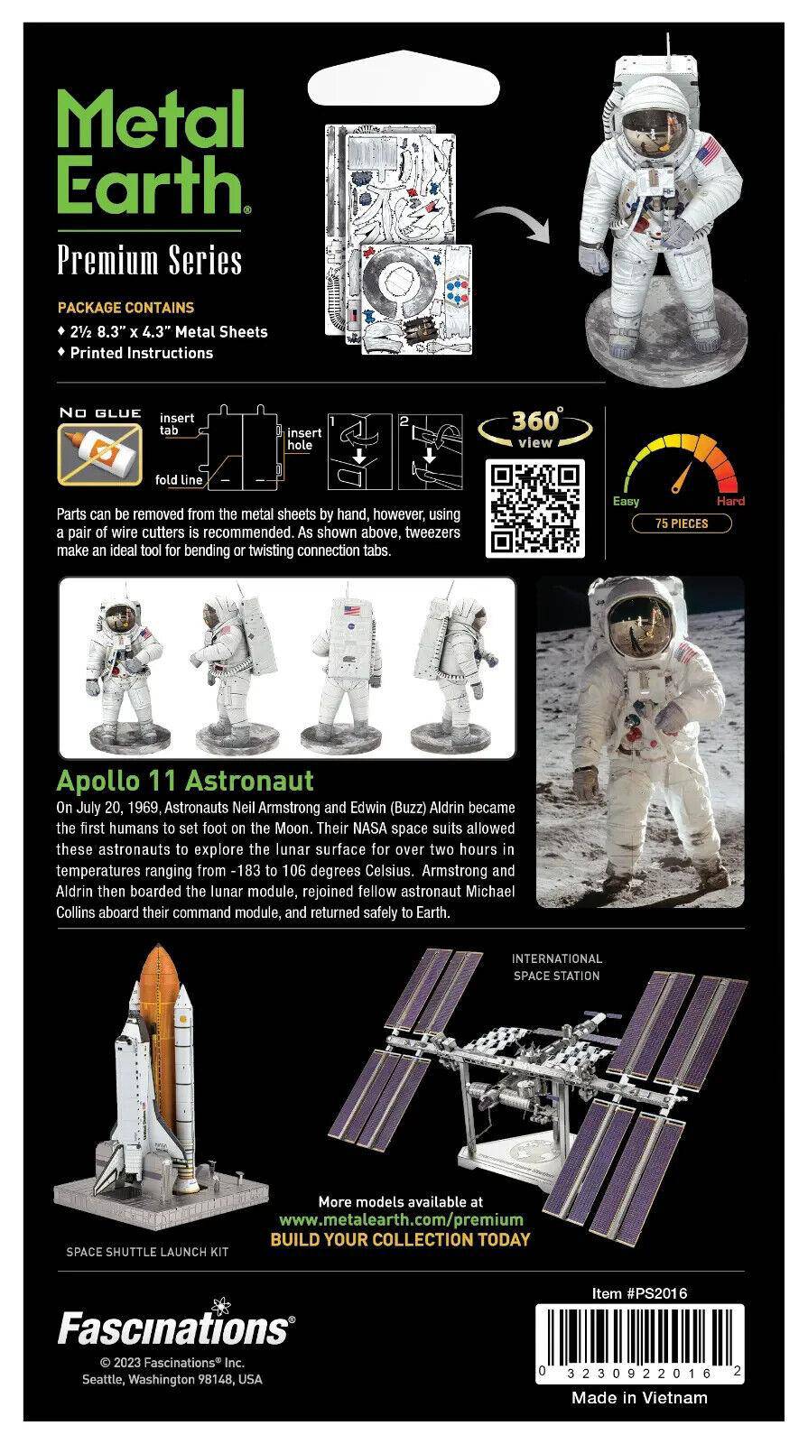 Apollo 11 Astronaut 3D Metal Model Kit, Premium Color – view 4