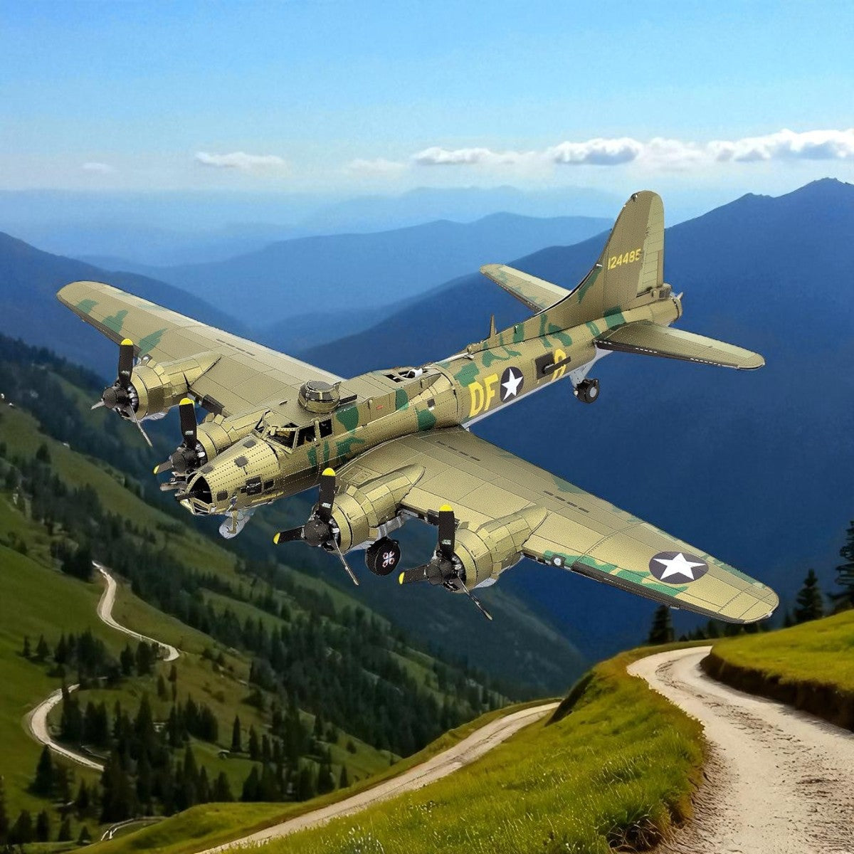 B-17 Flying Fortress Bomber 3D Metal Model Kit