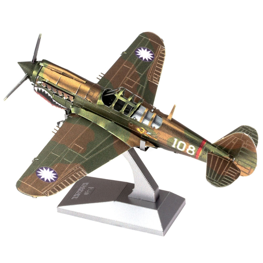 P-40 Warhawk Fighter Plane 3D Metal Model Kit – view 3