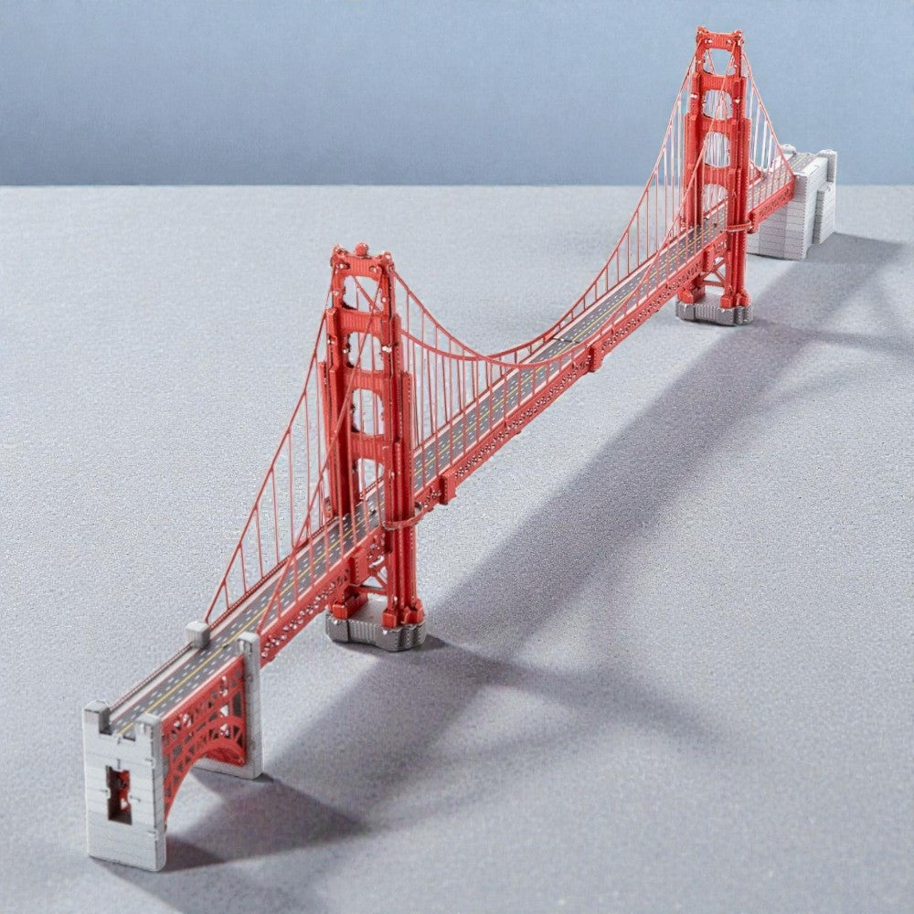 Golden Gate Bridge 3D Metal Model Kit, Premium Color