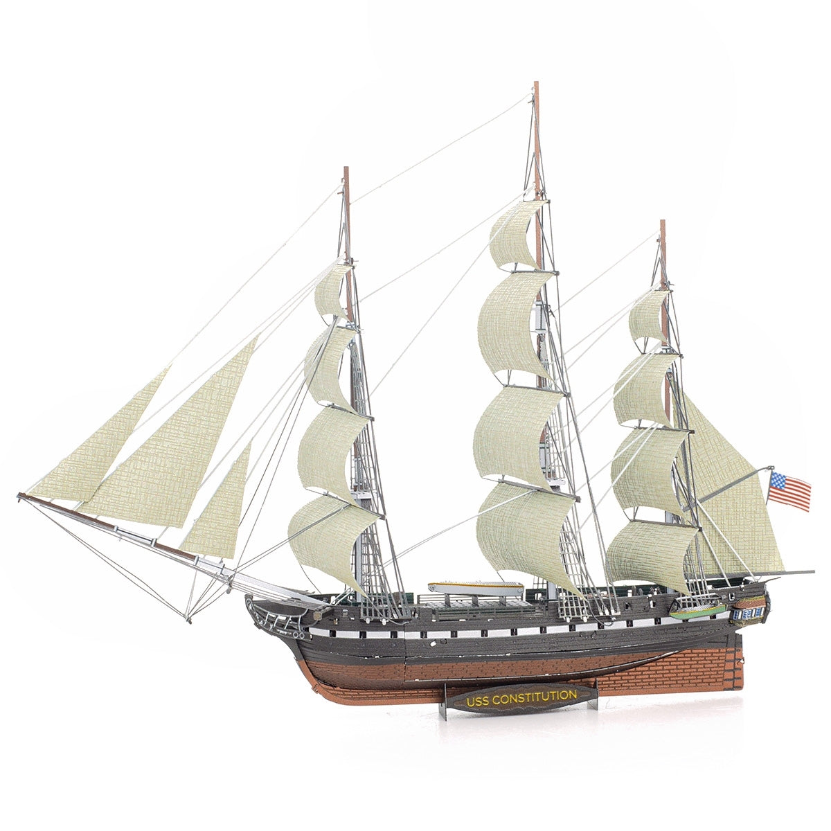 USS Constitution Tall Ship 3D Metal Model Kit – view 3