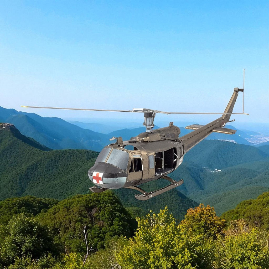 UH-1 Huey Helicopter 3D Metal Model Kit