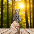 Owl Felt Finger Puppet, Handcrafted