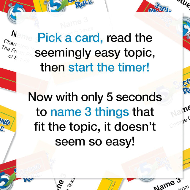 5 Second Rule Card Game, 4th Edition – view 6