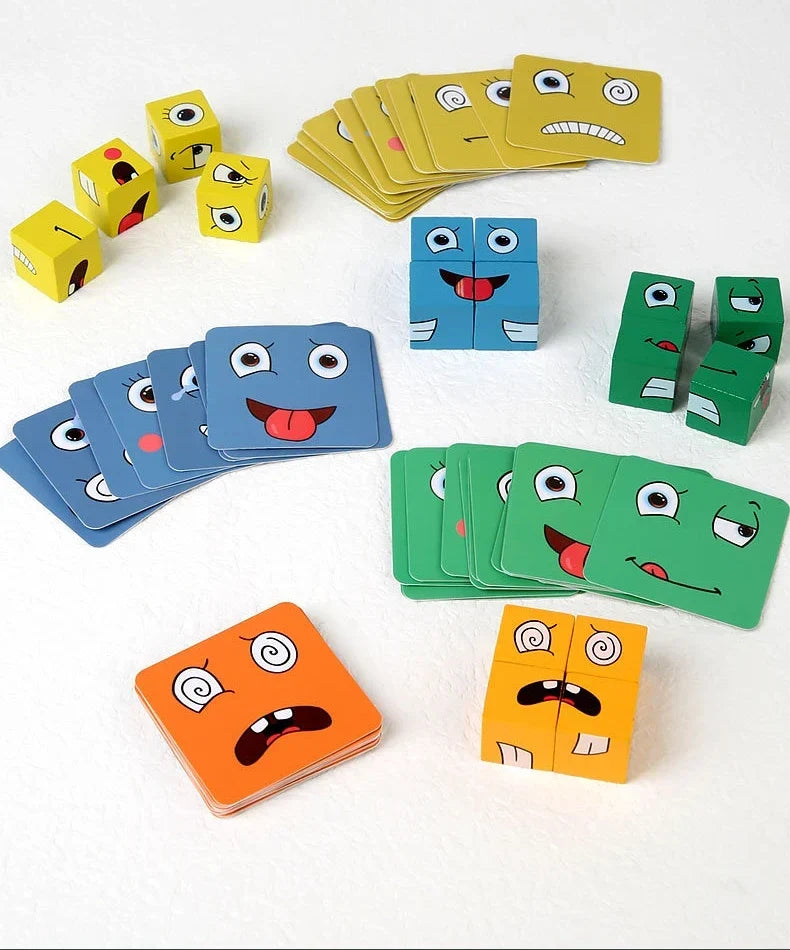 Face Matching Cube Game with Expression Cards for Family Game Night – view 7