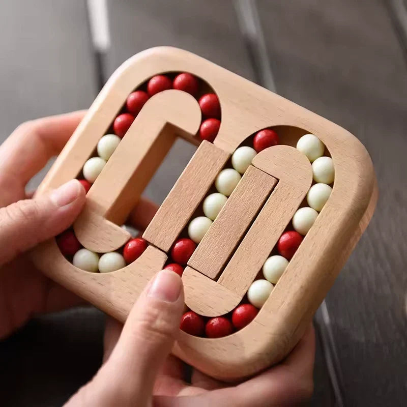 Wooden Beads Puzzle with Colorful Shapes – view 3