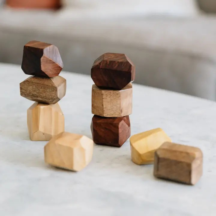 Wooden Stacking Stones Balance Set, 9 Pieces – view 2