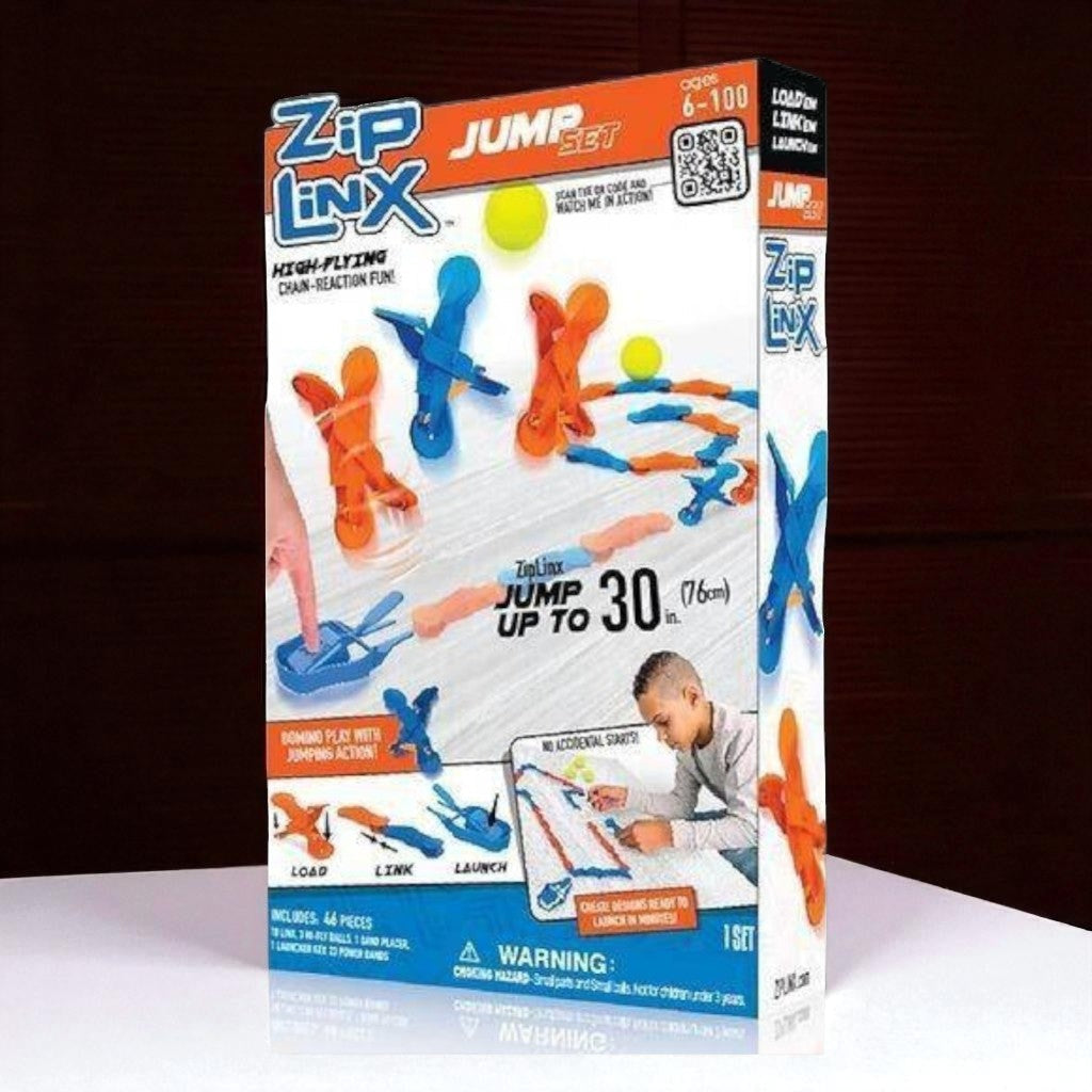 Jumping Domino Chain Reaction Set, 46 Pieces