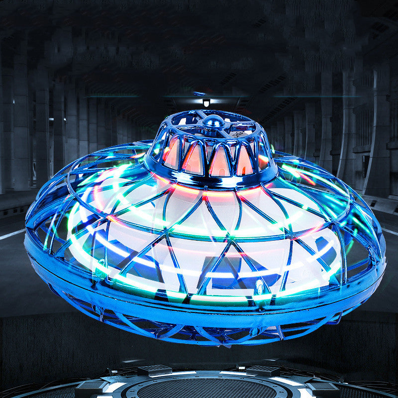Mini Flying UFO Drone - Neon LED, USB Rechargeable – view 4