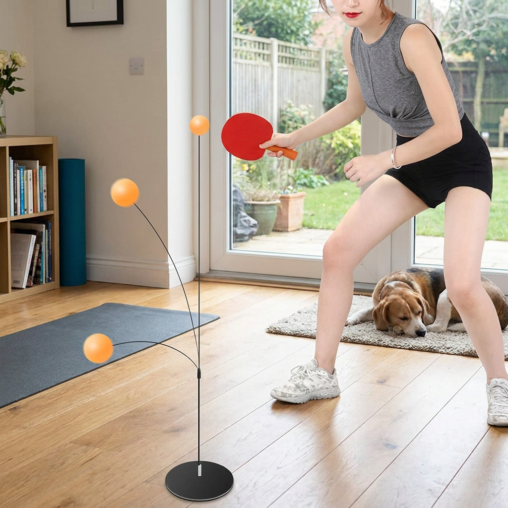 Ping Pong Trainer Set, Adjustable Height