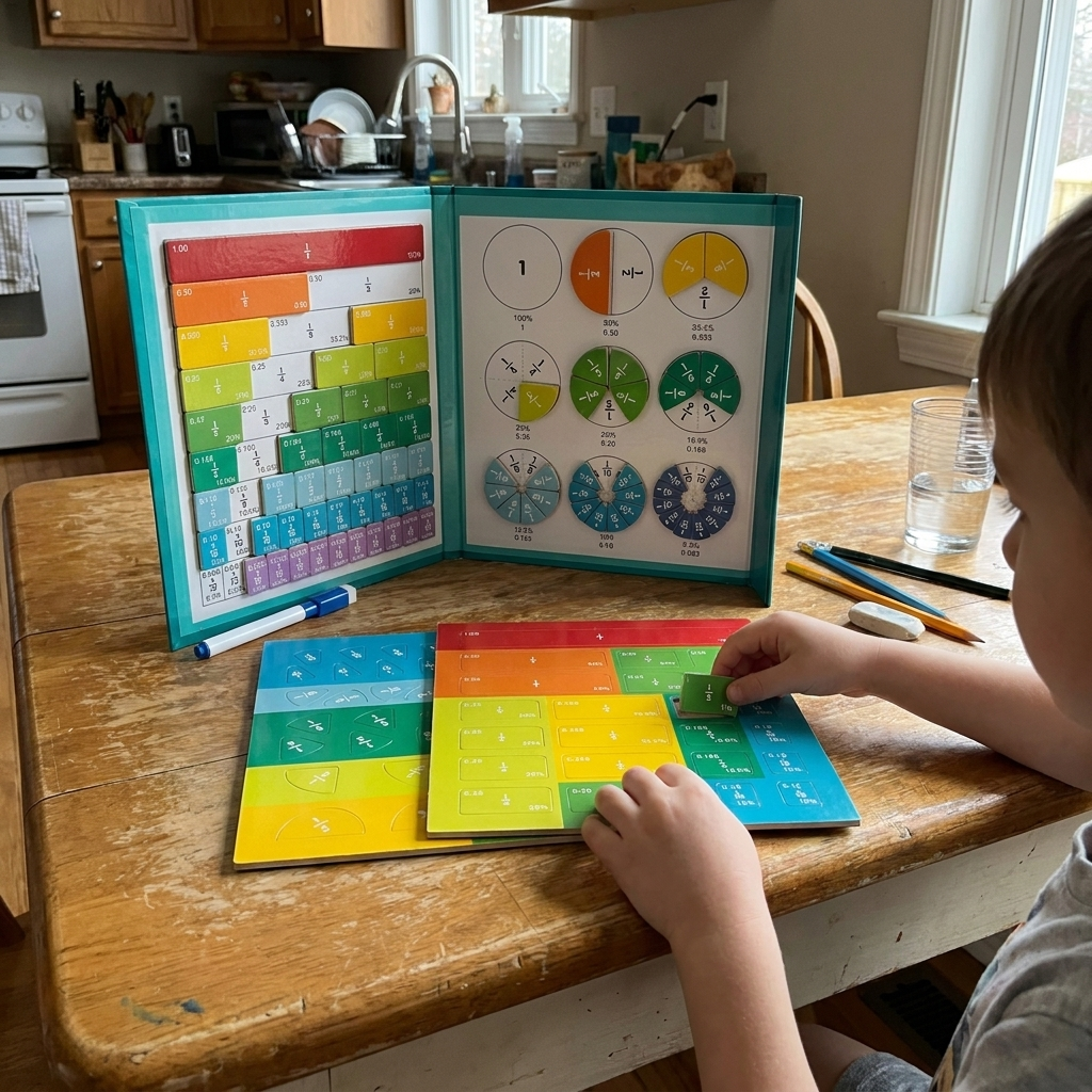 Magnetic Fraction Set for Kids Math Learning