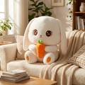 Plush Bunny Stuffed Animal, Soft Fluffy Rabbit Toy