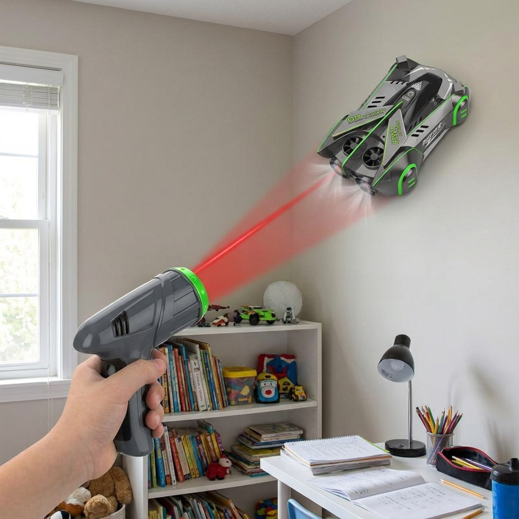 Wall Climbing RC Car with LED Light-Following Remote – view 10