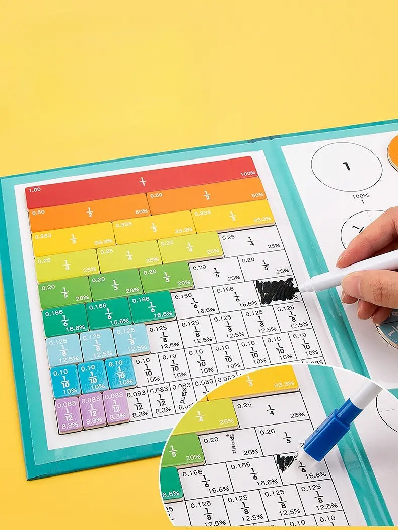 Magnetic Fraction Set for Kids Math Learning – view 9