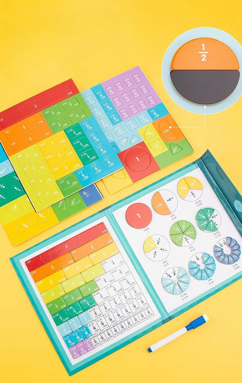 Magnetic Fraction Set for Kids Math Learning – view 10
