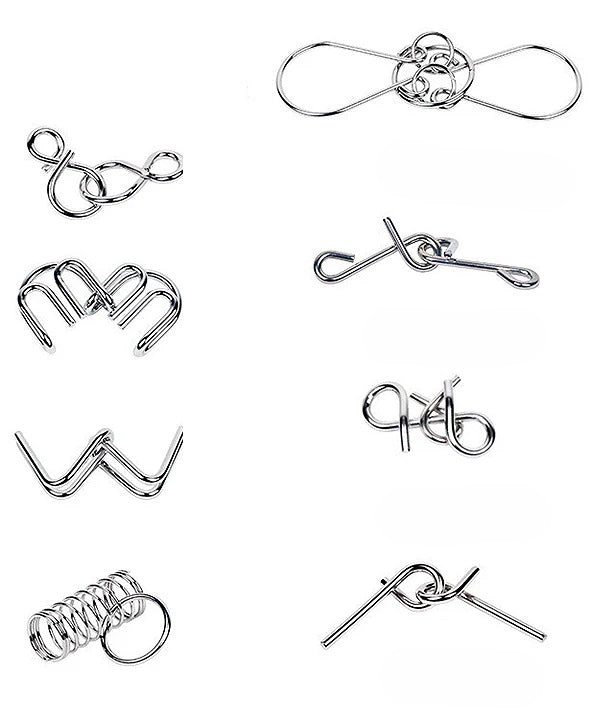 Metal Puzzle Rings Brain Teaser Set – view 4