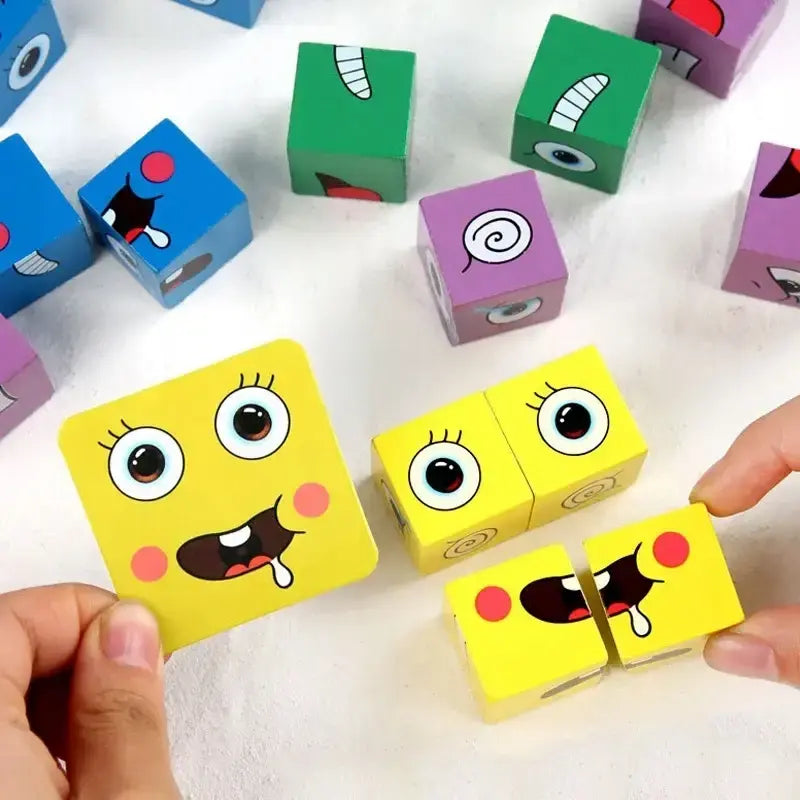 Face Matching Cube Game with Expression Cards for Family Game Night – view 3