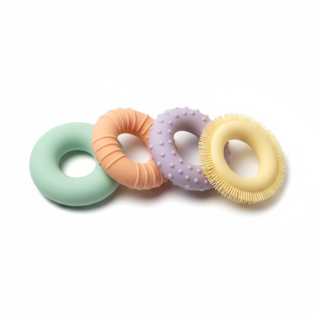NibbleRing Natural Rubber Teething Set