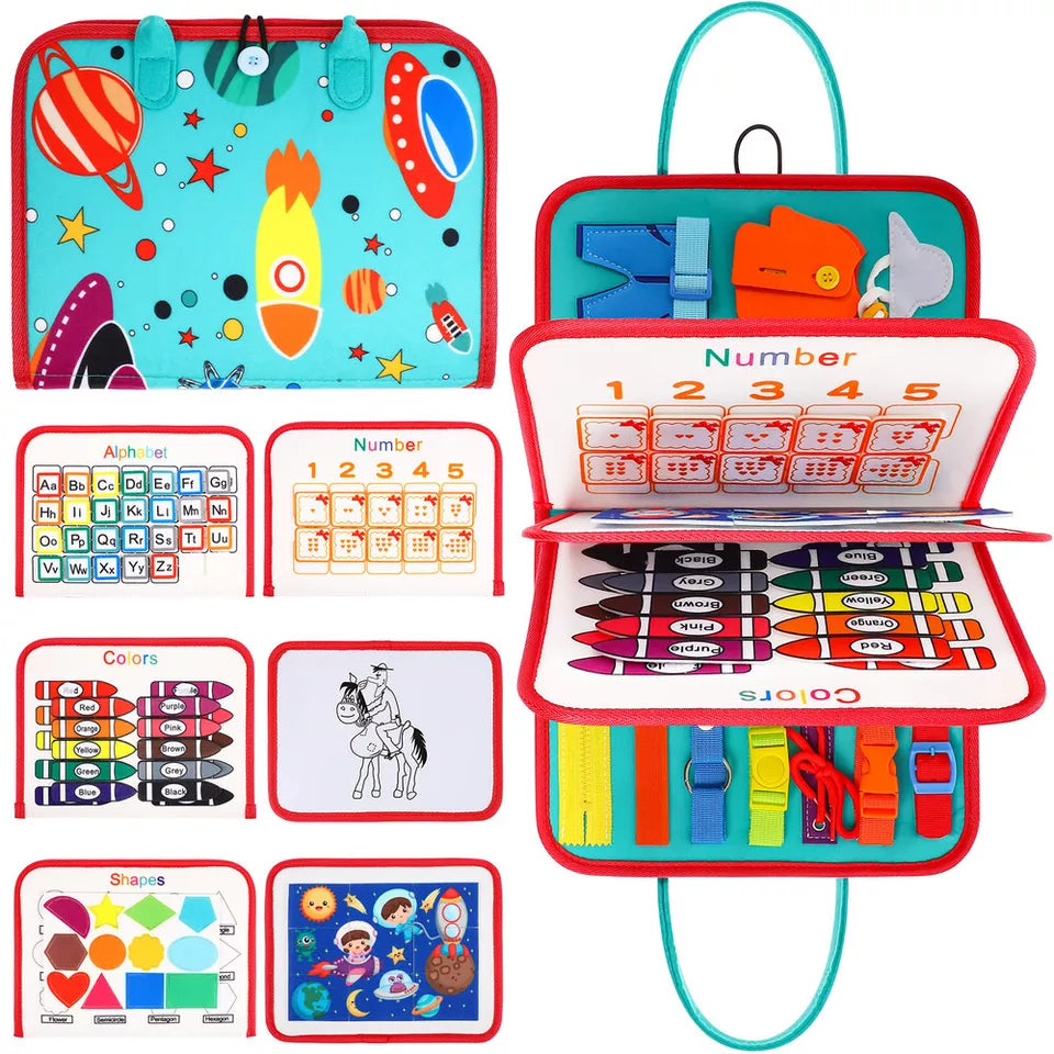 Toddler Busy Book, Quiet Activity Book with Buckles, Zippers, Laces – view 10